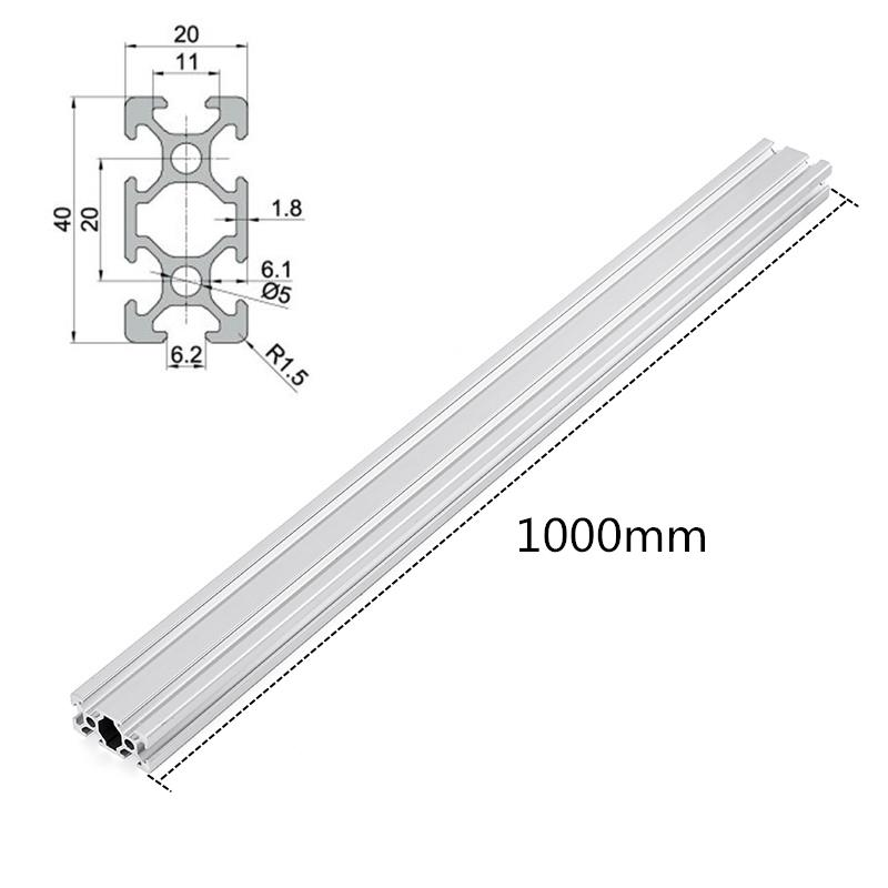 1000mm Length Dual T-Slot Aluminum Profiles Extrusion Frame For CNC