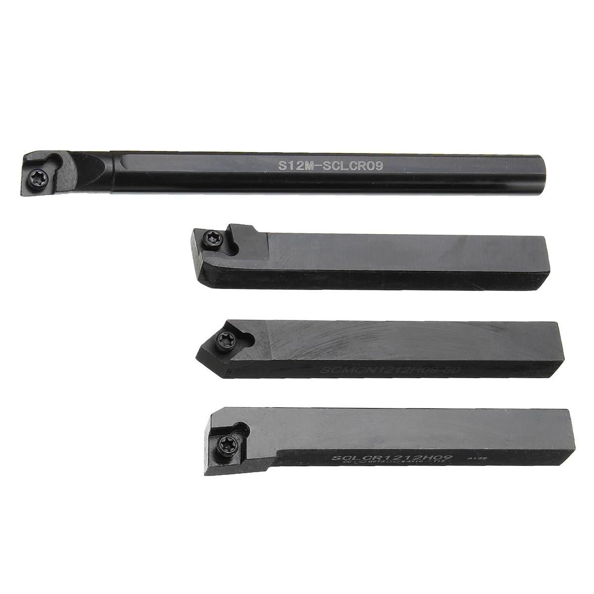 4pcs 12mm Lathe Boring Bar Turning Tool Holder With 10pcs CCMT09T304 Carbide Inserts