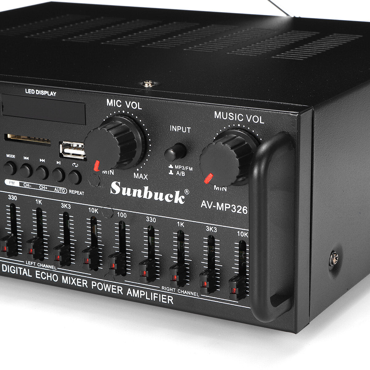 Stereo Amplifier 2 Channel Hi-Fi Audio Power Amplifier Remote Control USB SD FM 220V EU Plug