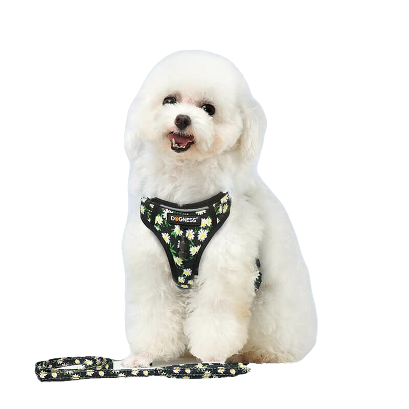 Harness and Leash Sets Adjustable Lengths Reflective Design Breathable Mesh Dog Collar for Small Pets