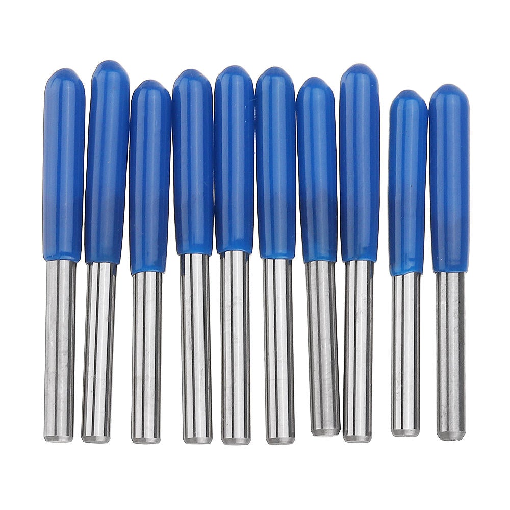 10pcs 3.175mm Shank 90 Degree 0.1/0.2/0.3mm Tip Engraving Bit CNC Tool