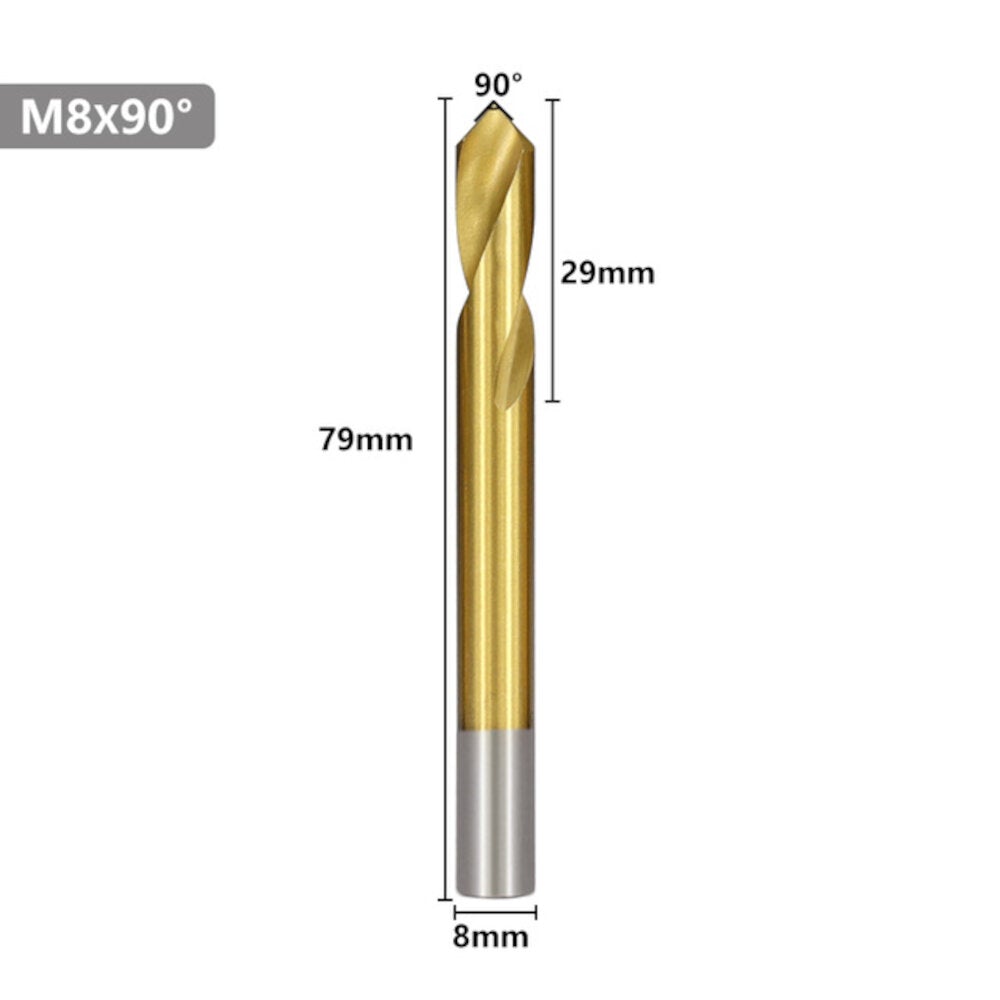 90 Degree Chamfer End Drill 4-12mm Titanium Coated High Speed Steel Spotting Location Center Bit Machine