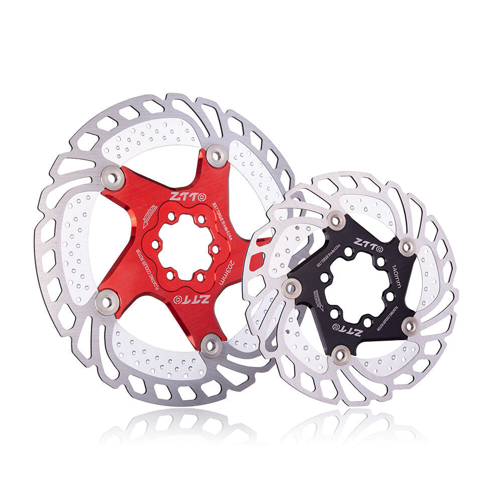 140/160/180/203mm Aluminum Alloy Steel Metal Heat Dissipation Six Spike Disks Bicycle Floating Discs Mountain Bike Floating Discs