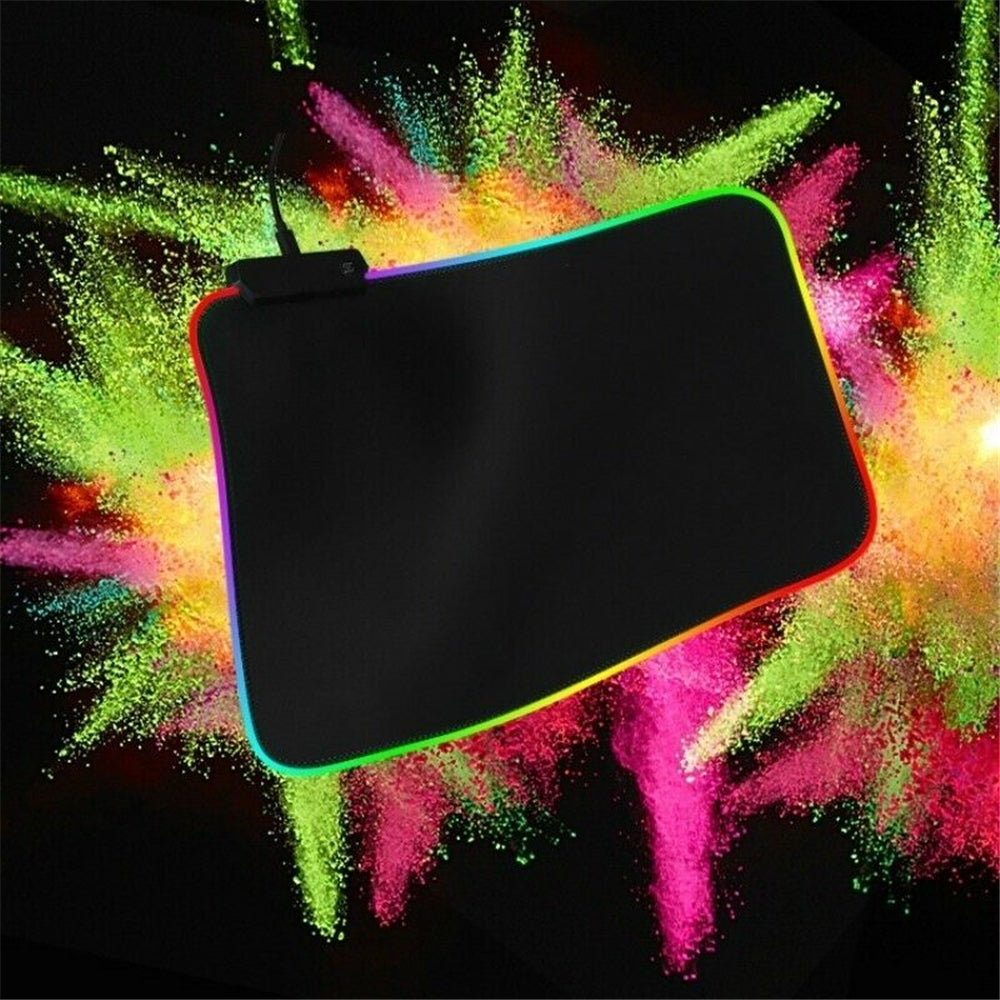 RGB Large Mouse Pad LED Gaming Mouse Pad Gamer Mousepad LED Light Illuminated USB Wired Colorful Luminous Non-Slip Mouse Mice