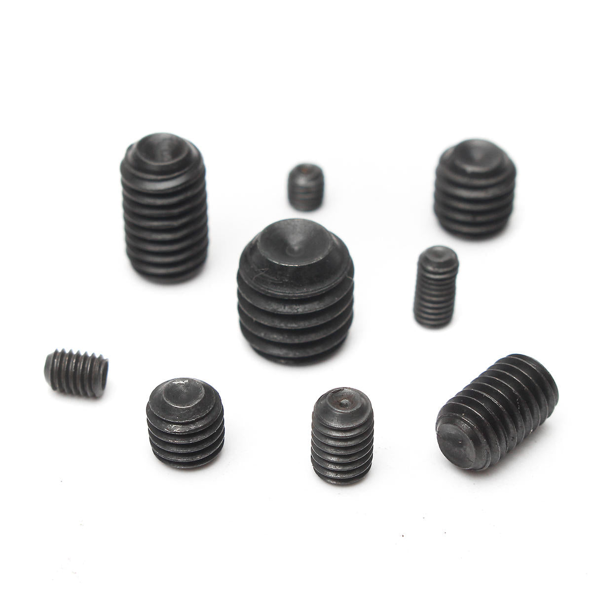 250Pcs Head Socket Hex Set Grub Screw Cup Point Alloy Steel Assortment With Case