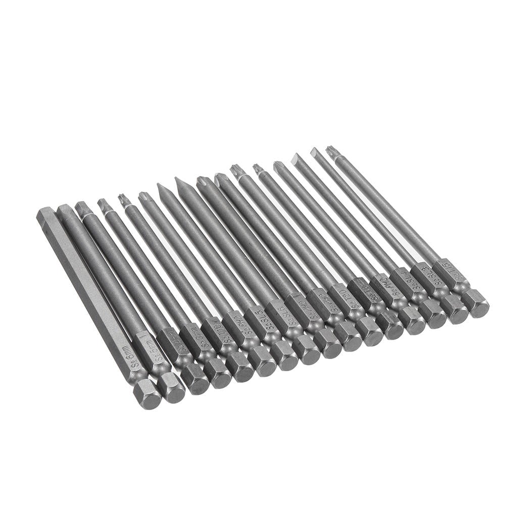 16pcs 100mm Screwdriver Bits Set Torx Hex Screwdriver Bit