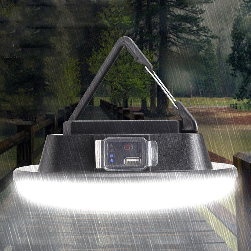 Solar LED Camping Lamp With Remote Control IPX6 Waterproof Outdoor Floodlight 3-Modes Hanging Tent Light