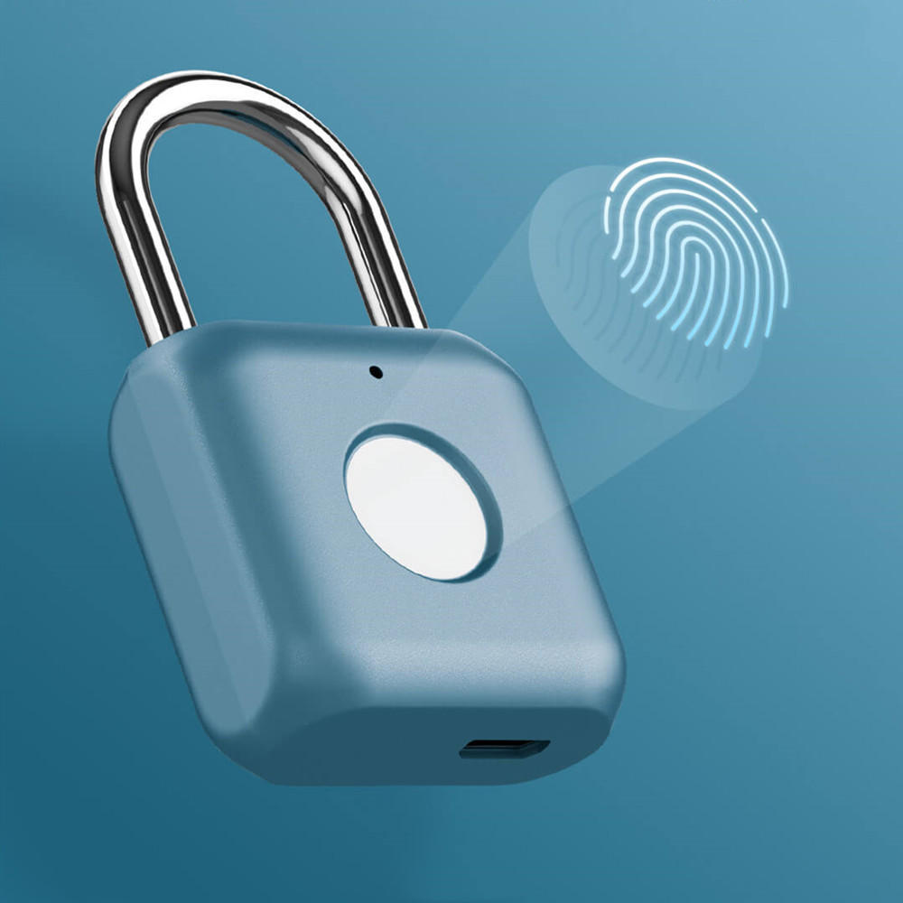 USB Rechargeable Smart Fingerprint Padlock Door Lock Waterproof Keyless Anti Theft Travel Luggage Drawer Safety Lock from