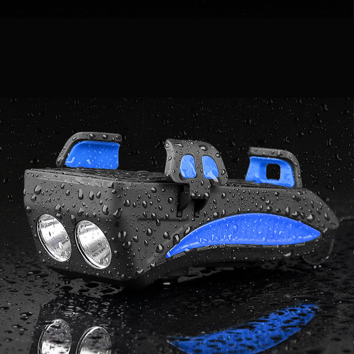 4-in-1 400lm Bike Headlight USB Rechargeable Bicycle Front Lamp 130dB Horn Power Bank Phone Holder Outdoor Cycling