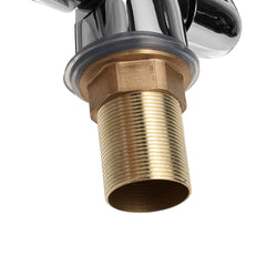 Kitchen Sink Faucet Tap Monobloc Round Mixer Twin Lever Handle