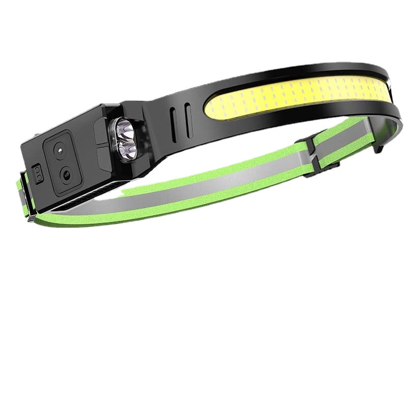 350LM COB LED Induction Riding Headlamp USB Rechargeable Waterproof 5 Modes Light Torch For Running Fishing Hunting Outdoor Work Light