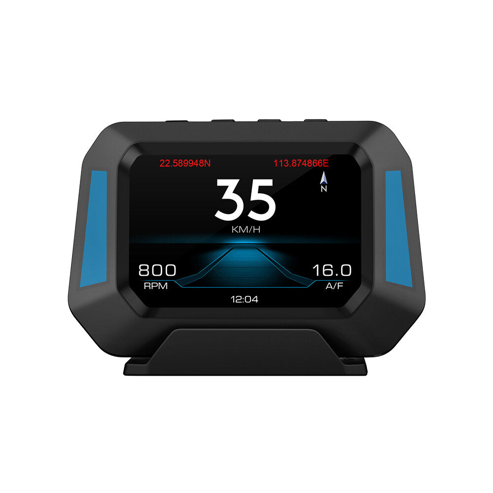 Head Up Display OBD 3.5inch Car Overspeed Warning Inclinometer Auto Electronic Voltage Alarm