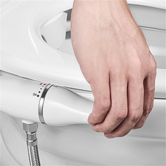 Ultra-Slim Toilet Seat Attachment With Brass Inlet Adjustable Water Pressure