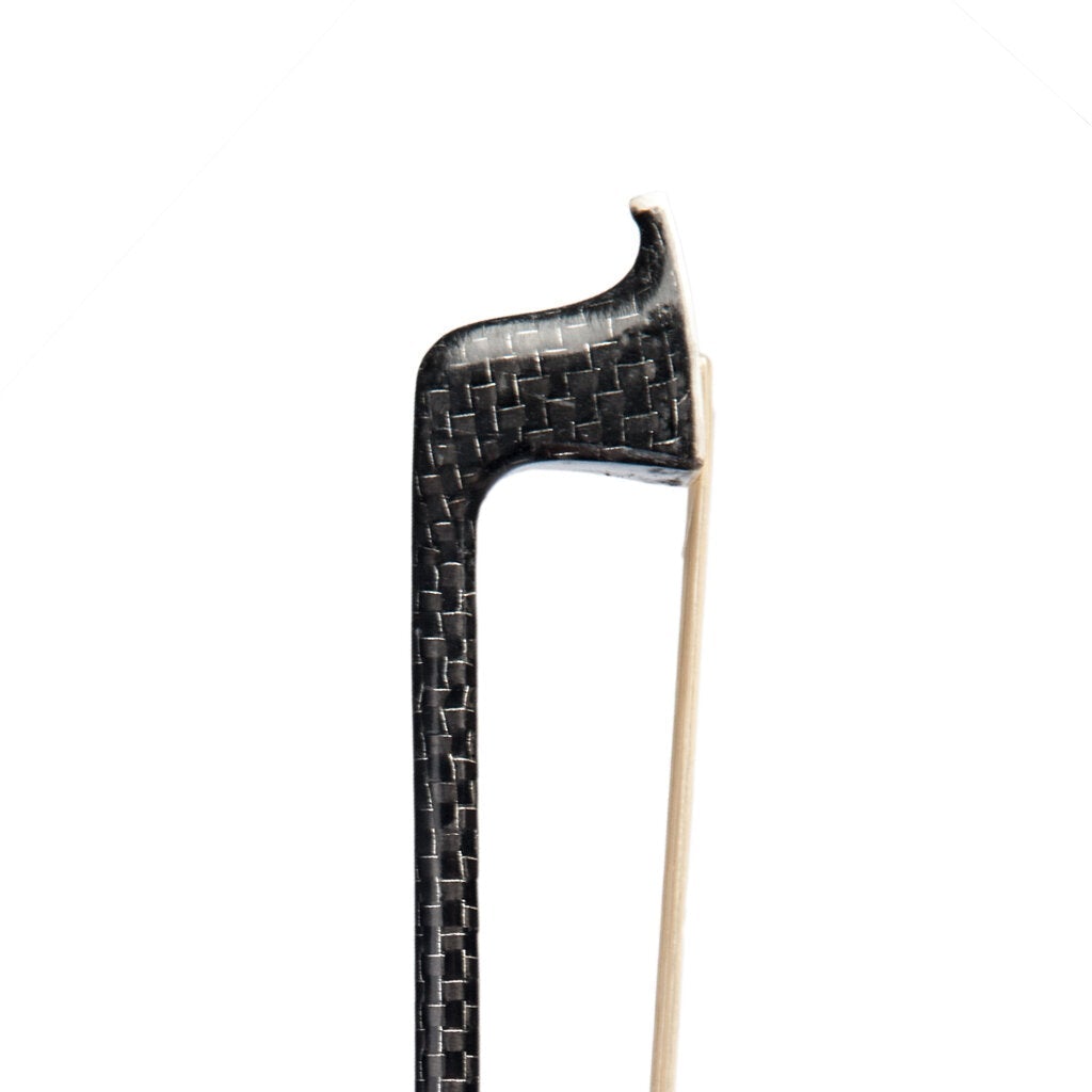 Master Silver Silk Braided Carbon Fiber Bow Sheepskin Grip Ebony Frog 4/4 Size Fiddle Bow