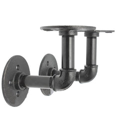 2pcs 3/4 Inch Iron Pipe Shelf Bracket Industrial Pipe Scaffold Board Shelf Brackets