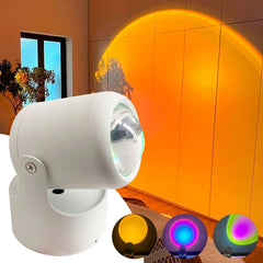 USB Sunset Projection Lamp Aesthetic Table Lamp Anti-glare LED Night Light Romantic Visual Experience Rainbow Projector