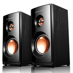 Desktop Multimedia 2.0 Soundtrack Speaker USB Wooden Small Audio Subwoofer Volume Adjustment 3.5mm Audio Interface Compatibility