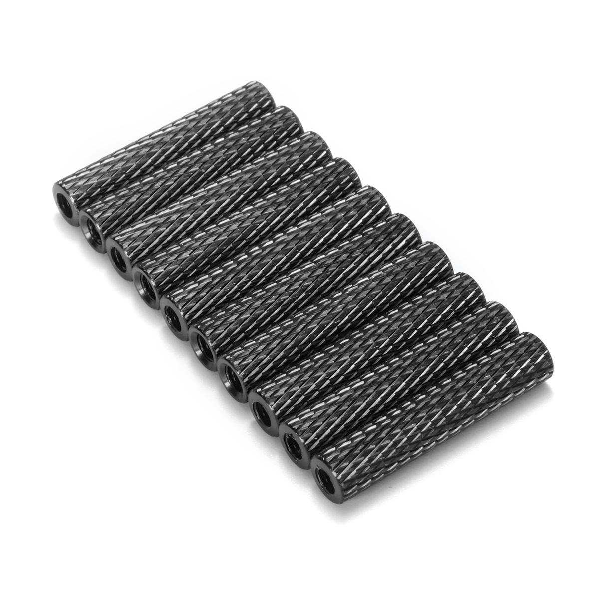 M3AS17 50Pcs M3 25mm Knurled Standoff Aluminum Alloy Anodized Spacer