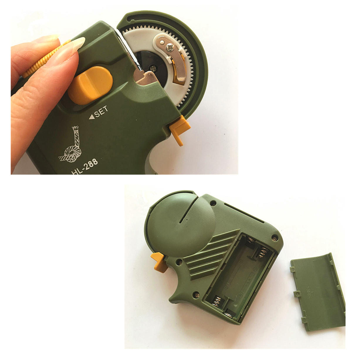 ABS Black Green Electric Fishing Hook Tier Automatic Tying Fishing Hook Device