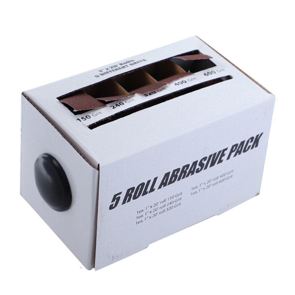 5Pcs Drawable Sandpaper Rolls 25mmx6m Boxed Assorted Abrasive Sandpaper Rolls For Wood Turners Furniture Repair Woodworkers Metal Workers