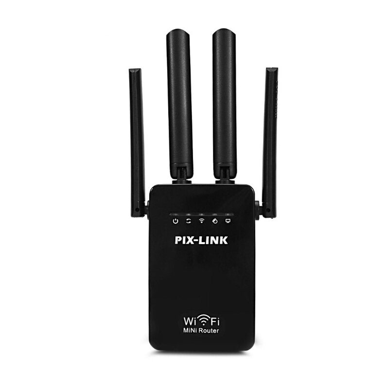 Network Repeater Wifi Extender Four Antenna Aignal Amplifier 300M Router Extender Wifi Repeater Wireless Internet Booster Plug Home
