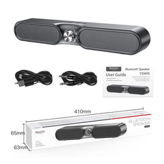 Dual Horns Bluetooth 5.0 Hi-Fi Bass Stereo Surround Wireless Handsfree Speaker Soundbar with Mic