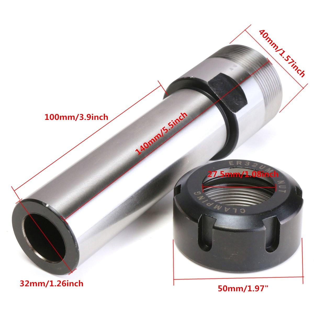Chrome Straight Collet Chuck Holder Extension Rod CNC Milling Parts