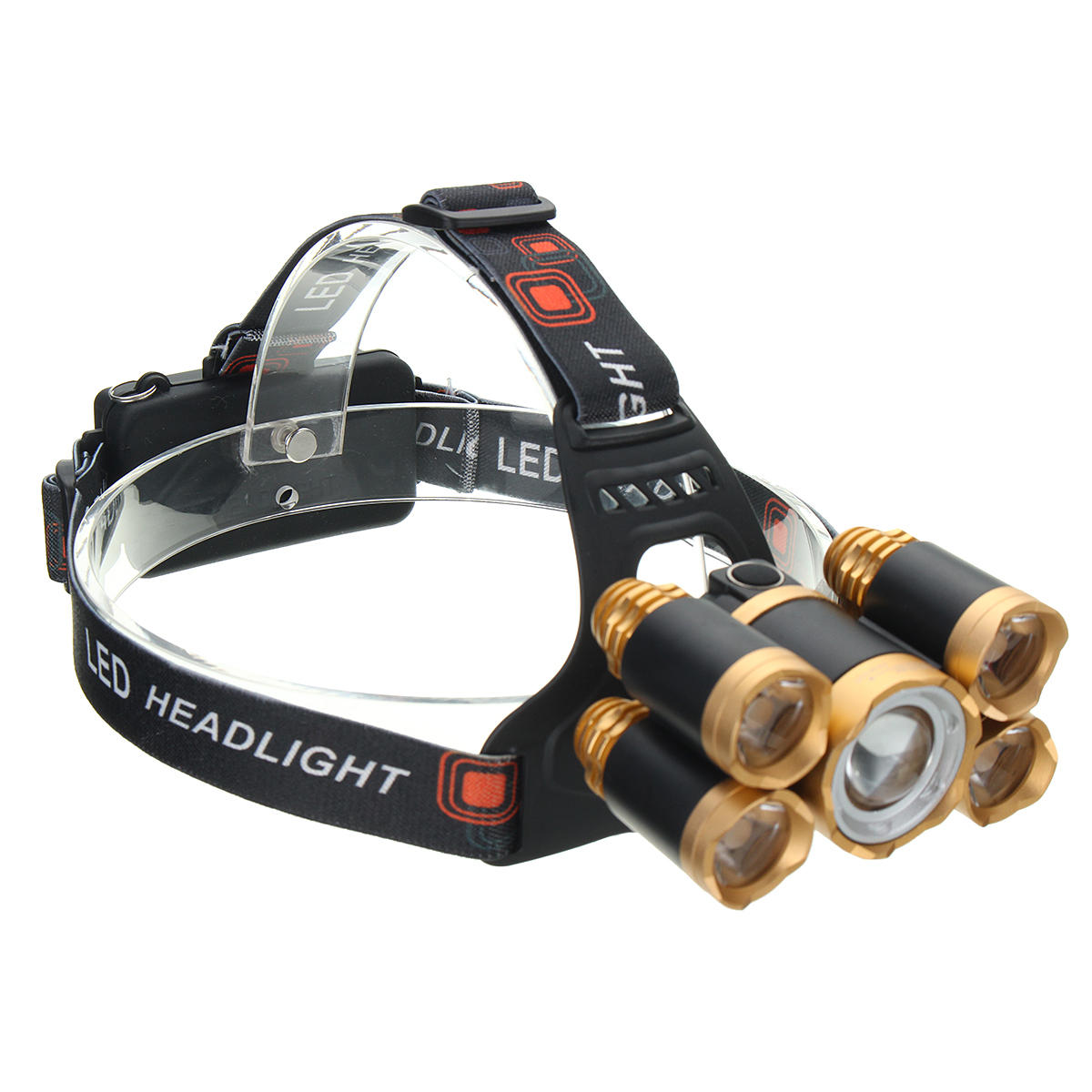 2500 Lumens Bicycle Headlamp 4 Switch Modes T6+ 4XPE White Light Mechanical Zoom