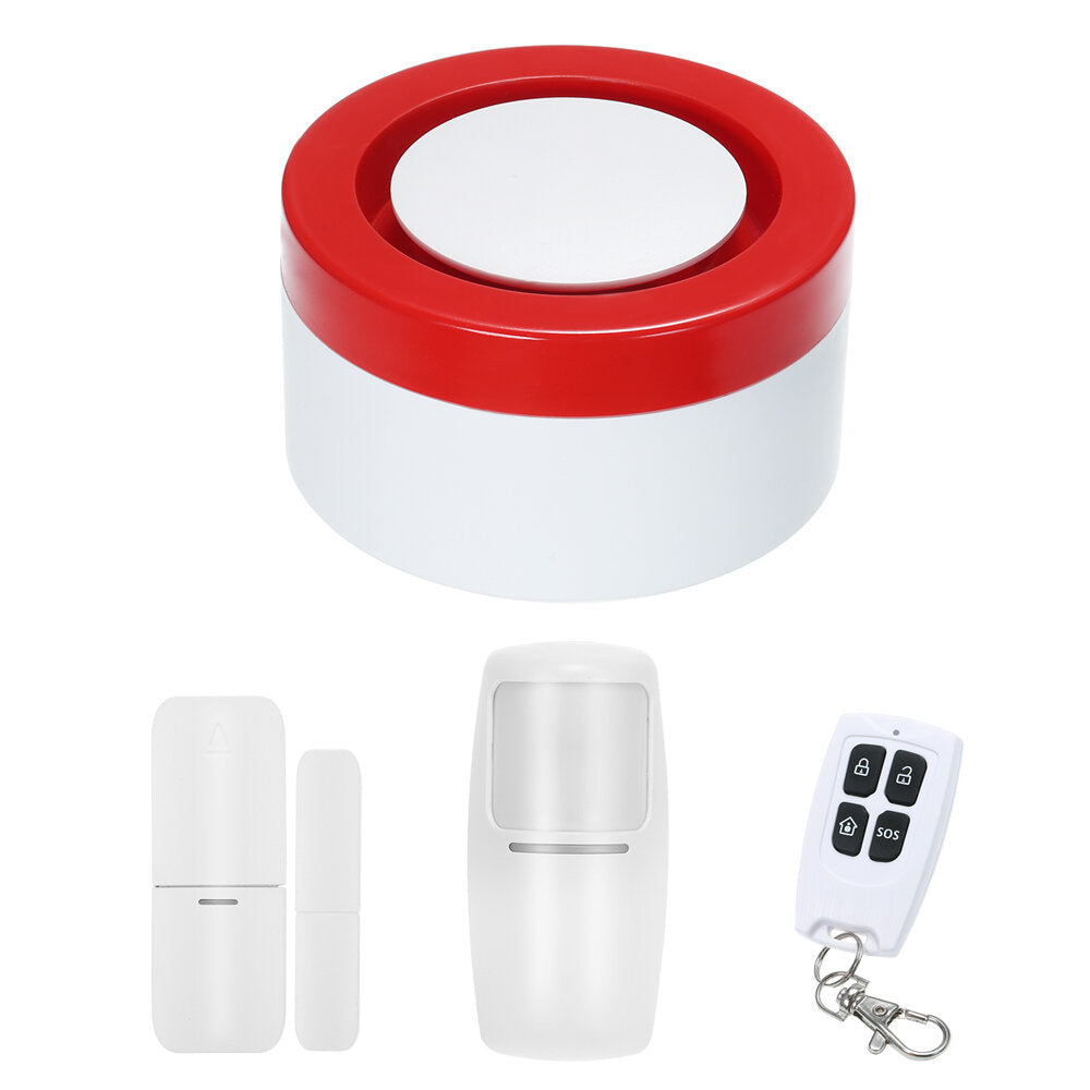 Wireless WIFI Gateway Host & Siren 2 in 1 Wifi Smart Security Alarm System Door Sensor PIR Motion Sensor APP Control,433MHz