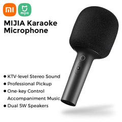 Microphone Bluetooth 5.1 DSP Noise Cancellation Stereo Sound Effect Double Duet Home KTV with 9 Kinds Effects