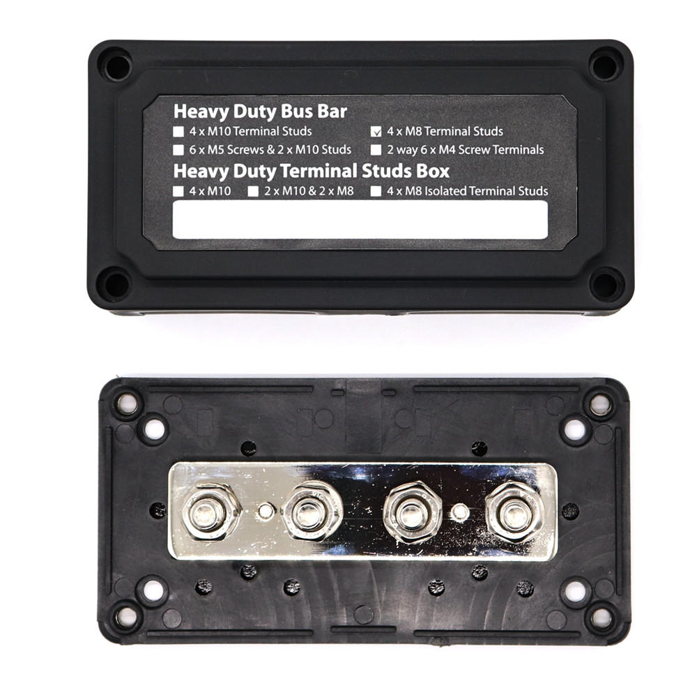 12/24V 300A Heavy Duty Terminal Block Boat Bus Bar Power Negative Distribution Box
