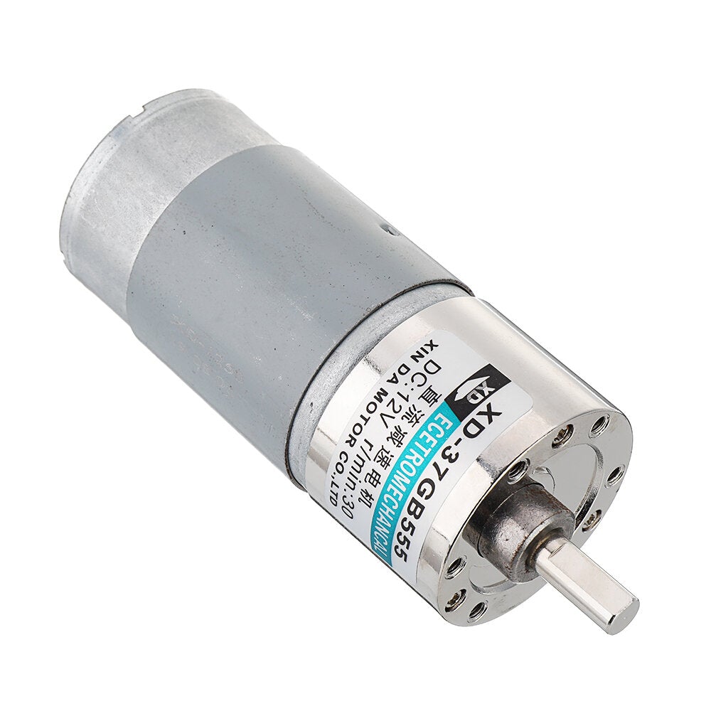 Gear Reducer Motor DC 12V 30/50/100RPM Large Torque Reversible Motor