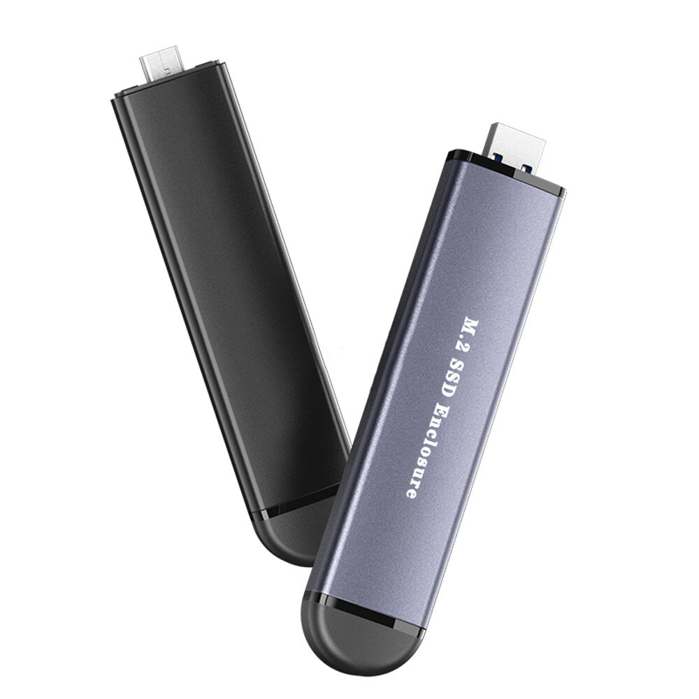2 in 1 M.2 SSD Enclosure 6/10Gbps Type-C 3.1 Gen2 USB 3.0 to M.2 NVME/SATA 2TB Max External Hard Disk Box 2230/2242/2260/2280mm Size OTG