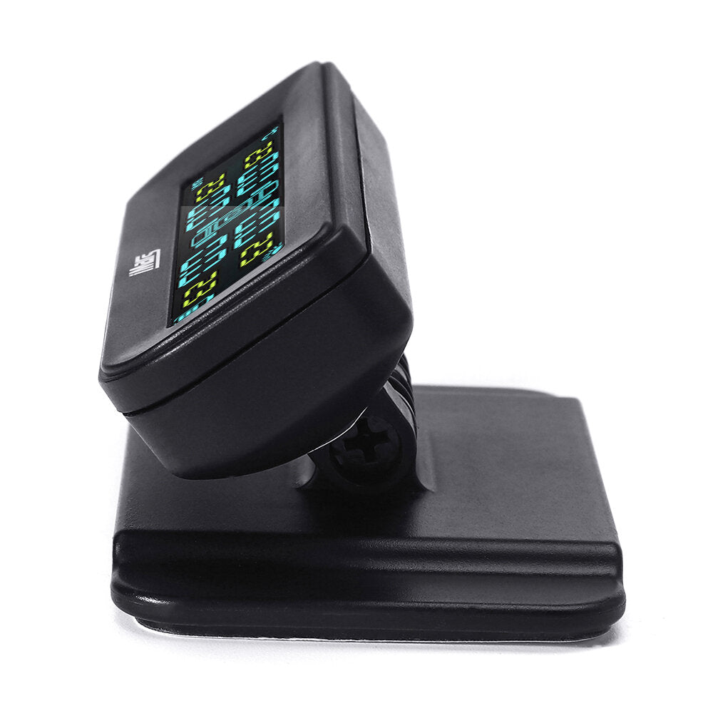 Solar Tire Pressure Monitor System Real-time Tester LCD Screen 4 External Sensors Auto Power On Off