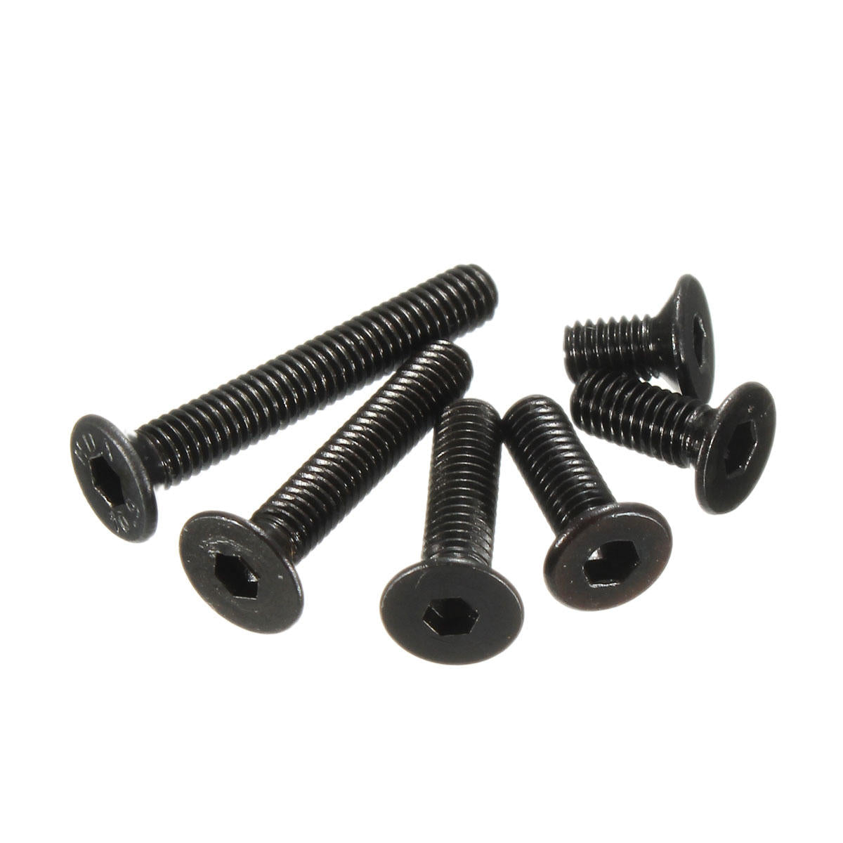 M3CH4 100Pcs M3 Carbon Steel Countersunk Hex Socket Screw 6-20mm Flat Head Hex Screw Metric
