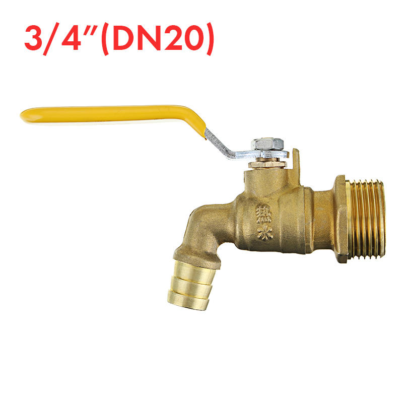Brass Water Faucet Tap Lever Handle Quick Opening with Ball Valve for Hot