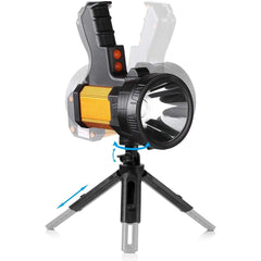 Super Bright Tactical Flashlight USB Rechargeable Flashlight Super Bright Handheld Irradiation Light With Tripod For Camping Hunting