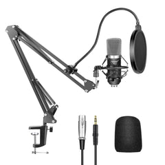 Studio Condenser Microphone Kit for PC Karaoke Youtube Professional Recording Live Broadcast with Stand