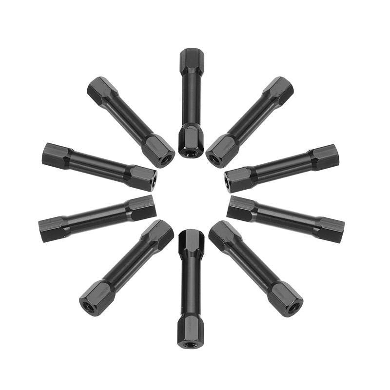 10Pcs M3 25mm Hex Standoff Hexagon Studs Aluminum Alloy Multicolor for PCB, Black