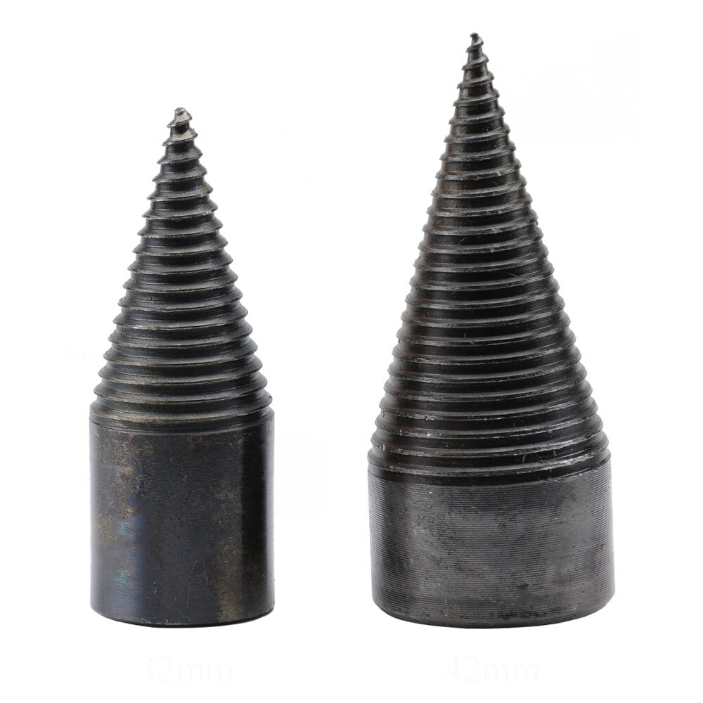 1Pc 32/42mm HSS Round/Square/Hexagonal Shank Firewood Drill Bit Splitter Wood Split Cone For Tree Cutting