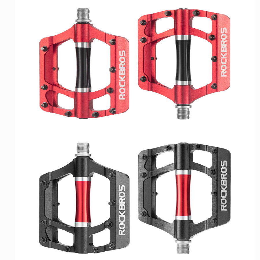Bike Pedals Flat Aluminum 9/16" Non-Slip Sealed Bearing Cleats Alloy