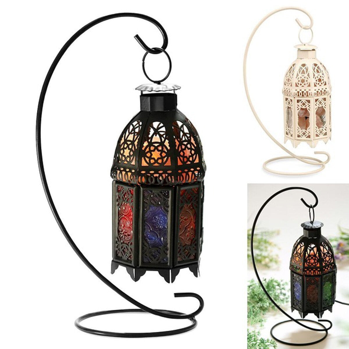 Iron Frame Natural Crystal Salt Rock Lamp Air Purifier Desk Night Light