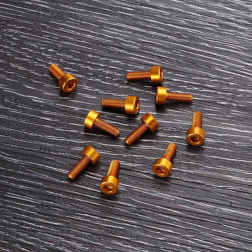 10Pcs M38mm Hex Socket Screw M3 Cap Head Bolt 7075 Aluminum Alloy Multicolor