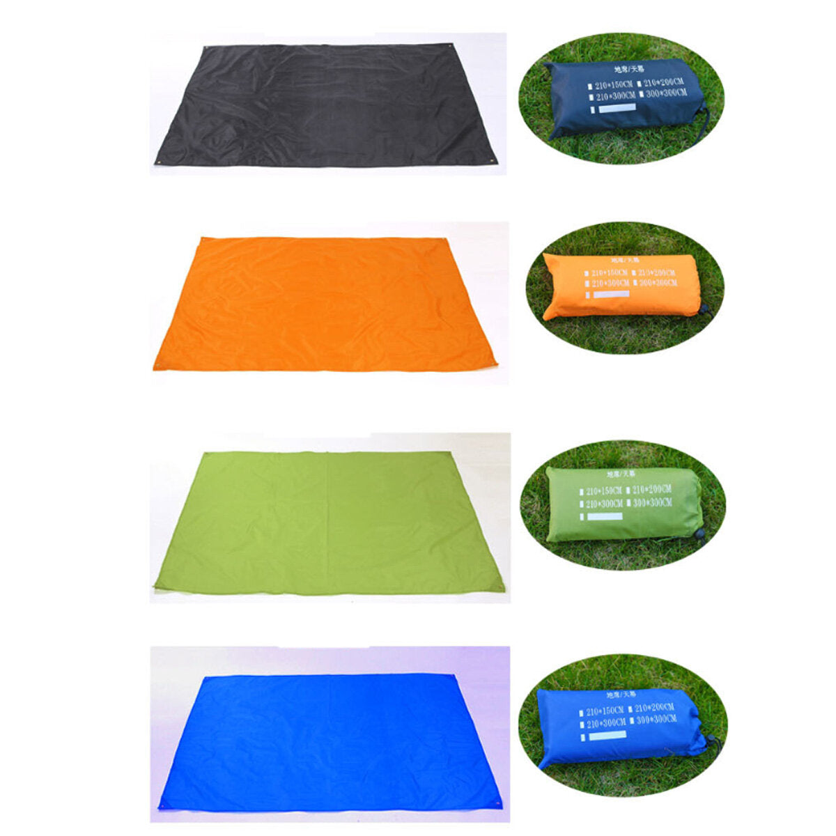 300x300cm Outdoor Camping Tent Sunshade Rain Sun UV Beach Canopy Awning Shelter Beach Picnic Mat Ground Pad Tent Sunshade