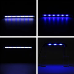 30cm 27 LED Fish Tank Aquarium Light White Blue Lamp Clip on Waterproof Bar AC110-240V