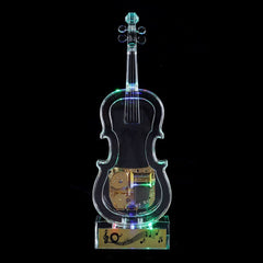 Mechanical Wind-up Violin Shape Music Box Home Decoration Birthday Gifts