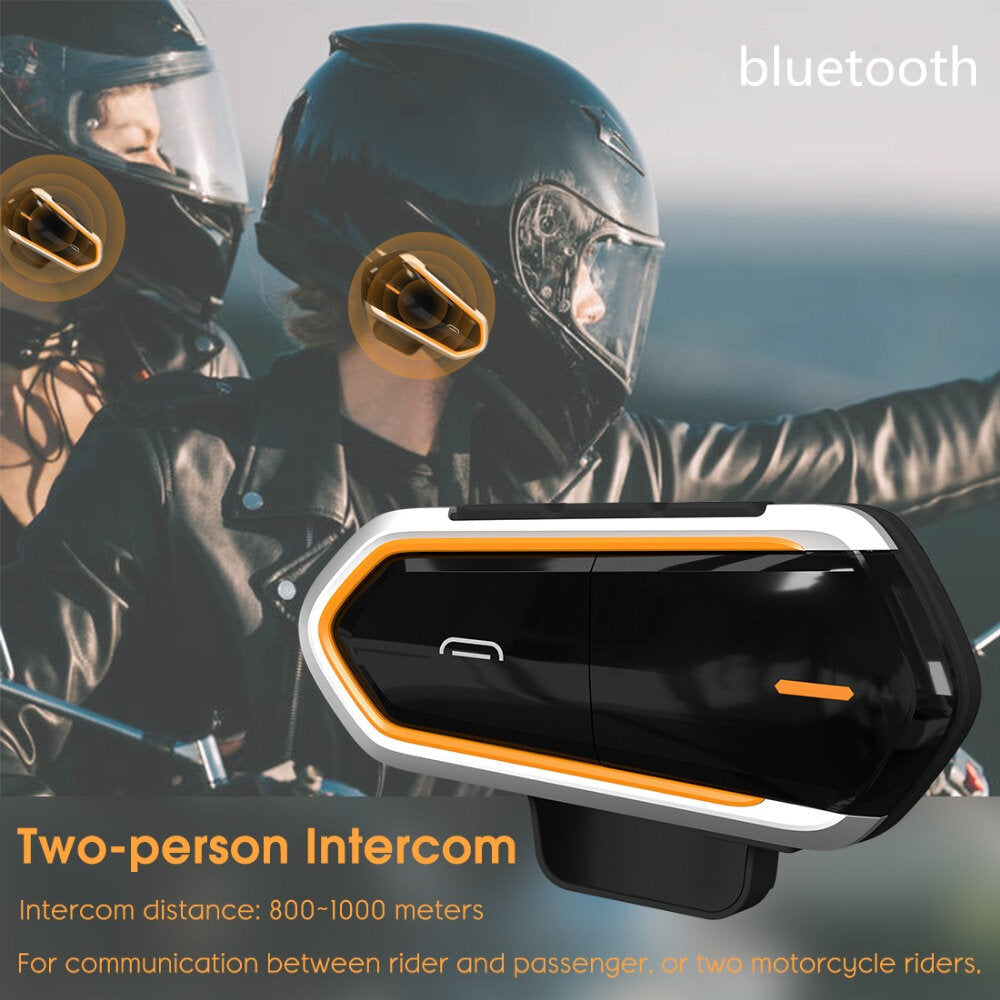 Bluetooth Helmet Motorcycle Headset Interphone Earpiece Motorbike Outdoor Waterproof for Walkie Talkie