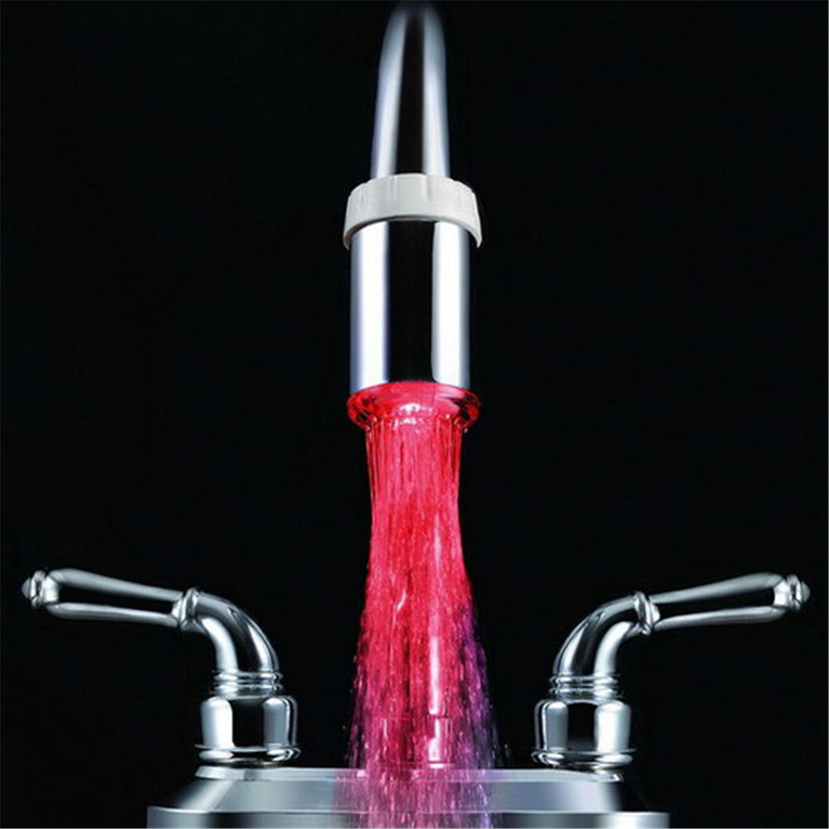 No Battery Water Faucet 3 Color Glow LED Temperature Sensor Tap