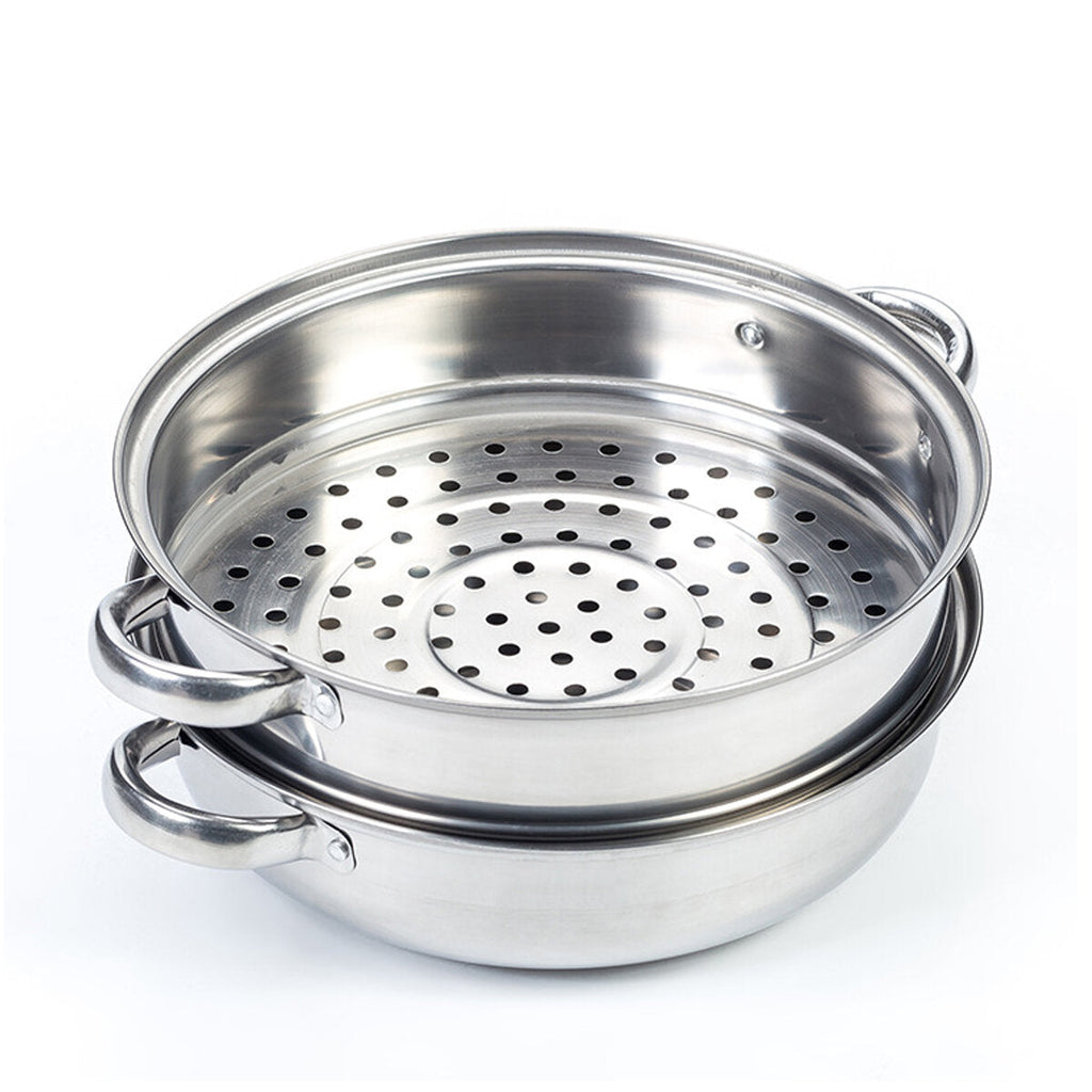 2/3 Tier Steamer Multifunctional Stainless Steel Steaming Soup Hot Pot Cookware