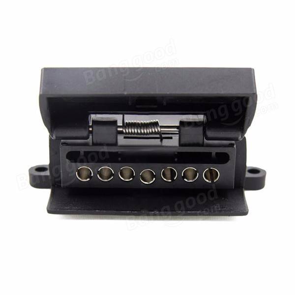7 Pins Flat Trailer Socket Light Connector 7 Ways Female Trailer Adapter Caravan RV Boat Truck 12V